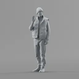 Lowpoly Male Greets