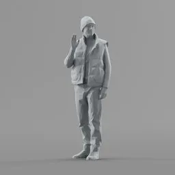 Lowpoly Male Greets