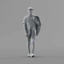 Lowpoly Male Walking