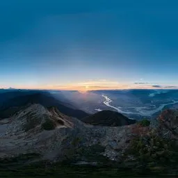 Colorful Sunset Mountain Top