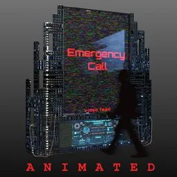 Sci-fi large communicator panel (animated)