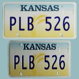 Kansas Licence plate PL