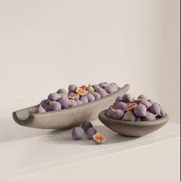 Fig Still Life in Ceramic Bowls