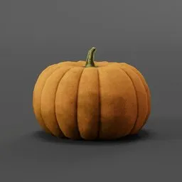 Highly detailed Blender 3D pumpkin model for game asset, ideal for digital farm or tavern scenes.