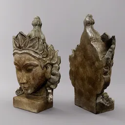 Scan Buddha Face Decoration