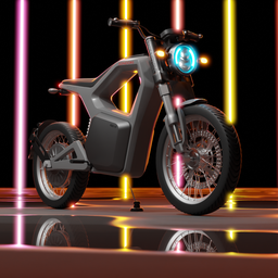 Detailed 3D rendering of a sleek, modern motorcycle, showcasing advanced design in Blender.