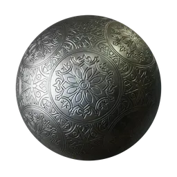 Mandala Engraved Silver