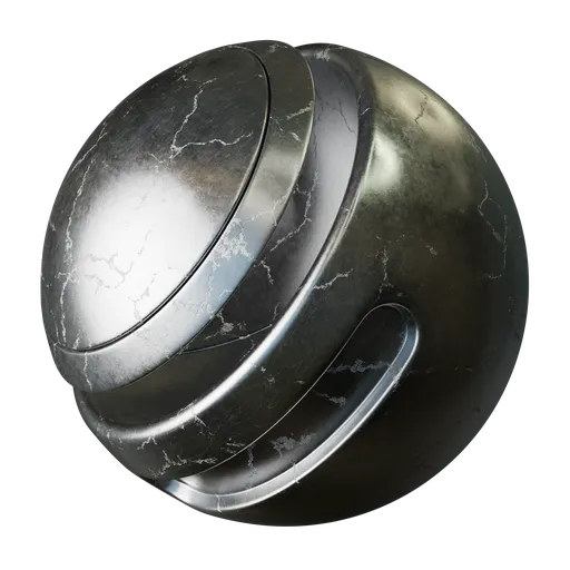 Realistic silver metal