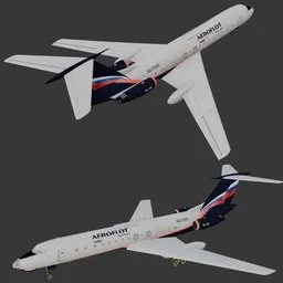 Jet Airliner Tupolev Tu134