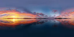 Sunset Calm Mirror Lake