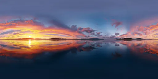 Sunset Calm Mirror Lake