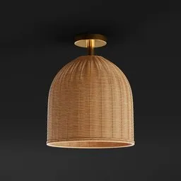 Woven Rattan Ceiling Lamp