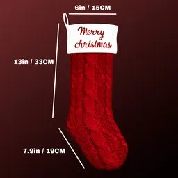 Christmas Stocking- cable knitted