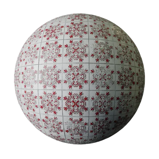 Decorative red tiles