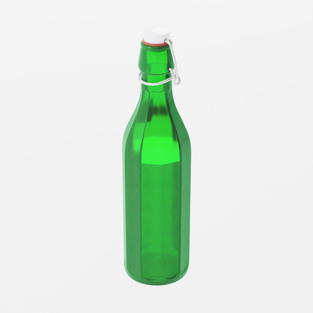 Green Glass Bottle 