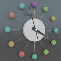 Wood Balls Wall Clock