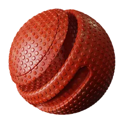 Patterned red plastic