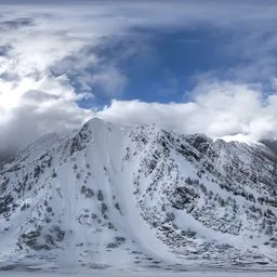 Snow Mountain Dramatic Clouds