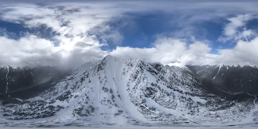 Snow Mountain Dramatic Clouds