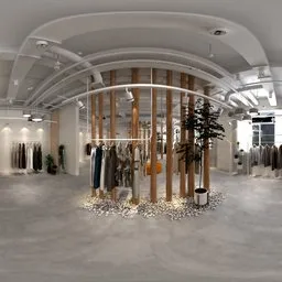 Clothing store bright