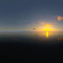 The setting sun
