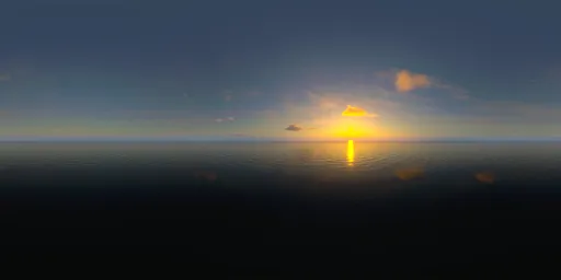 The setting sun