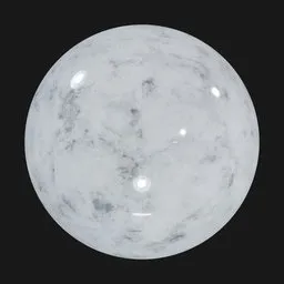 High-quality PBR white marble tiles texture with black veins for Blender 3D, ideal for architectural rendering.