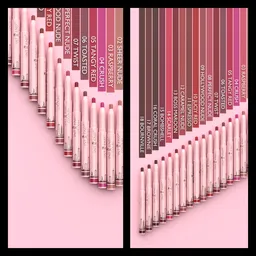 Lipstick shade names presentation