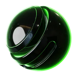 Green glowing toon shader