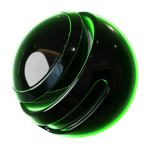 Green glowing toon shader