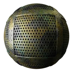 Metal Rivets Gold Perforated