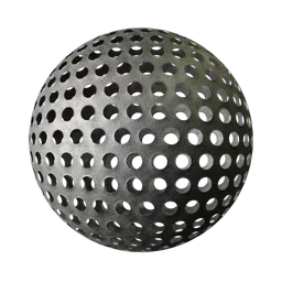 PBR Round Grating Rough texture for tech materials in Blender 3D, high-resolution, realistic surface detail for rendering.