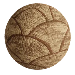 Cobble Stone Paving Fan Sandstone