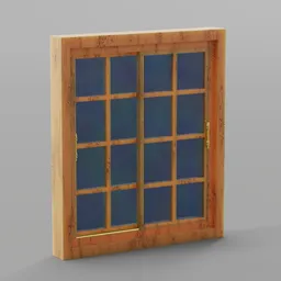 Modern Wood Sliding Window Grid