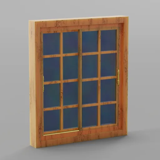 Modern Wood Sliding Window Grid