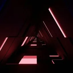 Neon Triangle Tunnel