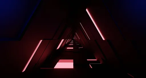 Neon Triangle Tunnel