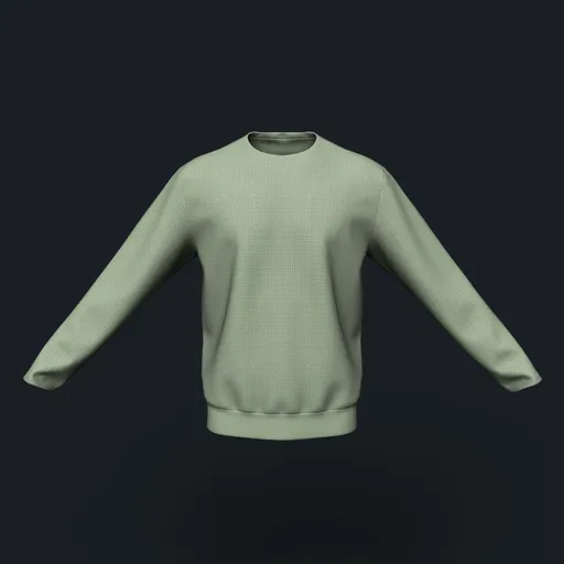 Waffle Knit Long Sleeve Sweatshirt