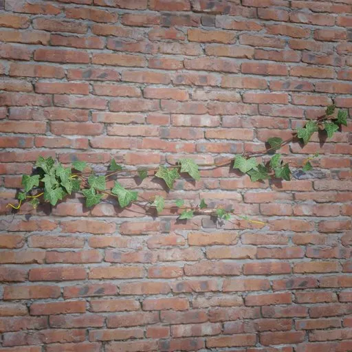 Realistic 3D ivy creeper for mystical and apocalyptic scenes, ideal for game and scene design in Blender.