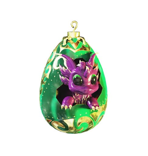 Intricate dragon-themed Christmas tree ornament 3D model designed for festive holiday decor in Blender.
