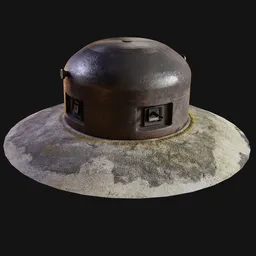 WW2 French Maginot Cloche Bunker Black
