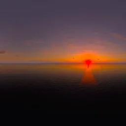 Sunset of the red sun