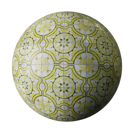 Decorative yellow tiles