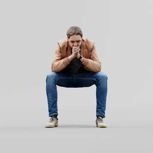 Guy sits in thought