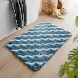 Blue bath mat