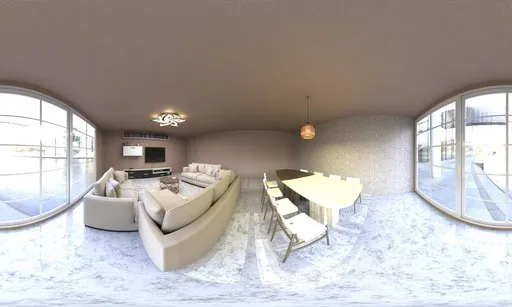 Modern Waterfront Living Room