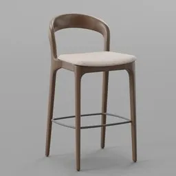 Japandi Bar Stool
