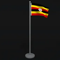 Animated Flag of Uganda