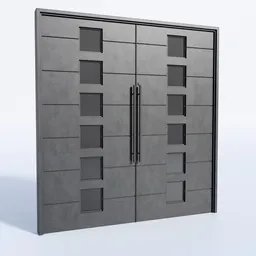 Modern Geometric Double Door