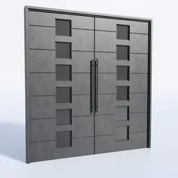 Modern Geometric Double Door